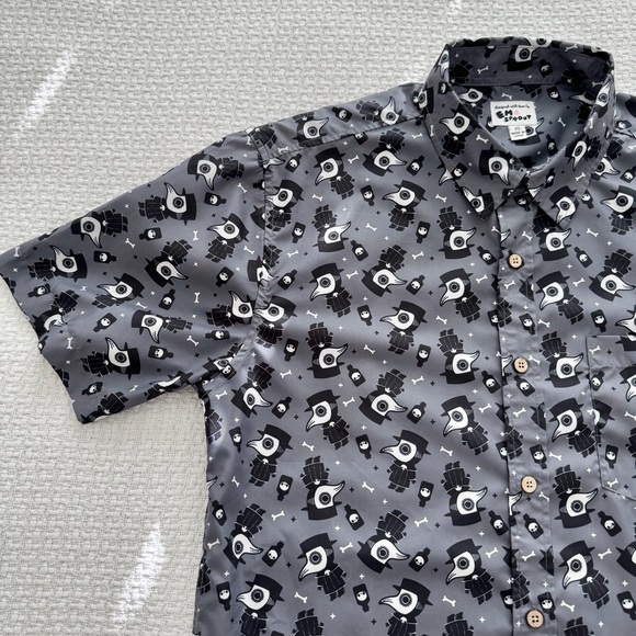 Em & Sprout Other - Em and Sprout Plague Doctor Button up Short Sleeve Collar Shirt Men’s XS, Kawaii